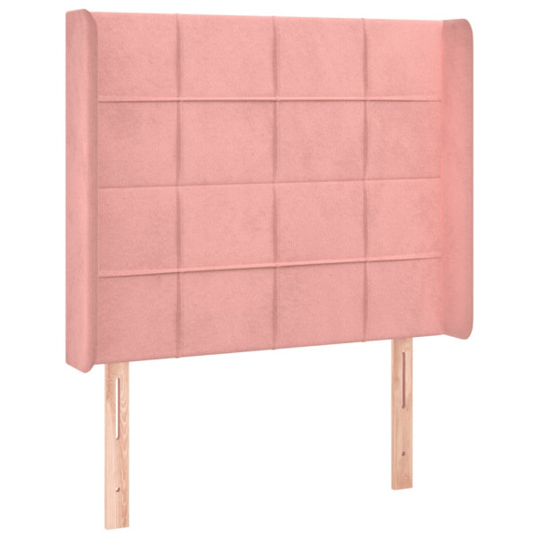 Wezgłowie Różowe 83 x 16 x 118/128 cm Aksamit vidaXL 533050