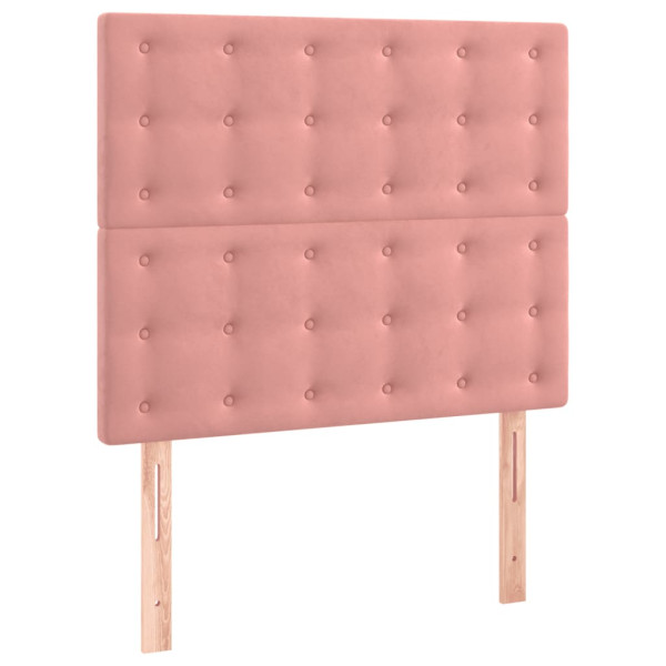 Wezgłowie Różowe 90 cm Aksamit Wysoki vidaXL 379880