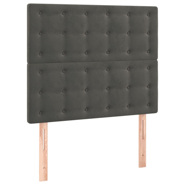 Wezgłowie Szary 100 x 5 x 118/128 cm Aksamit vidaXL 529358