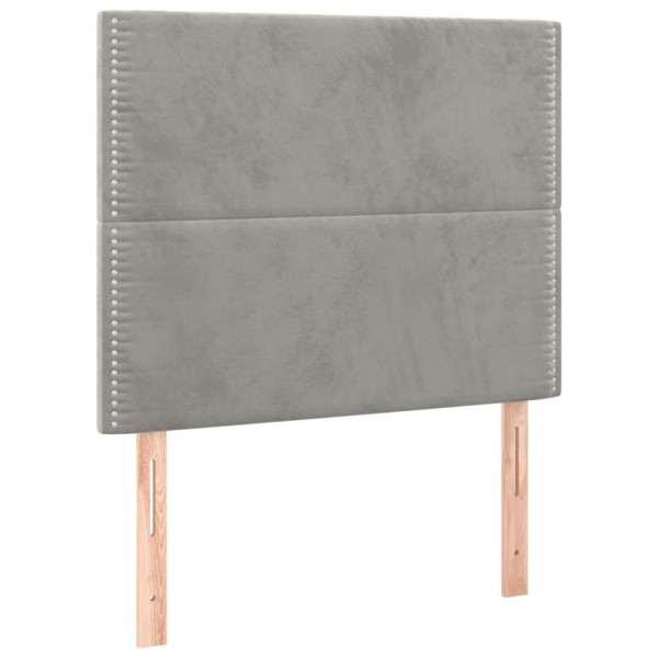 Wezgłowie Szary 100 x 5 x 118/128 cm Aksamit vidaXL 524386