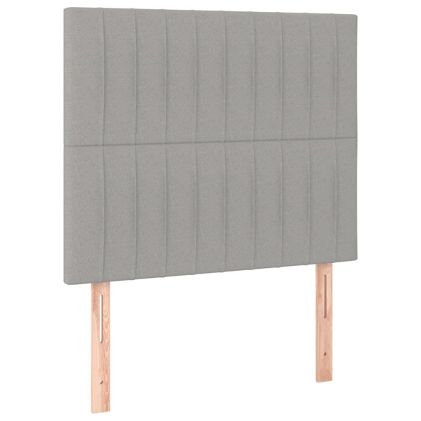 Wezgłowie Szary 100 x 5 x 118/128 cm Tkanina vidaXL 532877