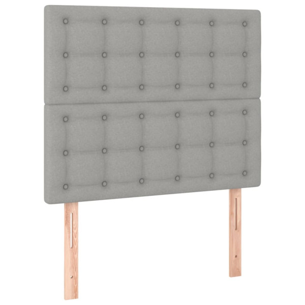 Wezgłowie Szary 100 x 5 x 118/128 cm Tkanina vidaXL 533369