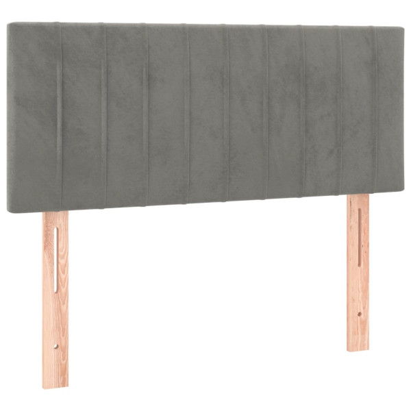 Wezgłowie Szary 100 x 5 x 78/88 cm Aksamit vidaXL 532393