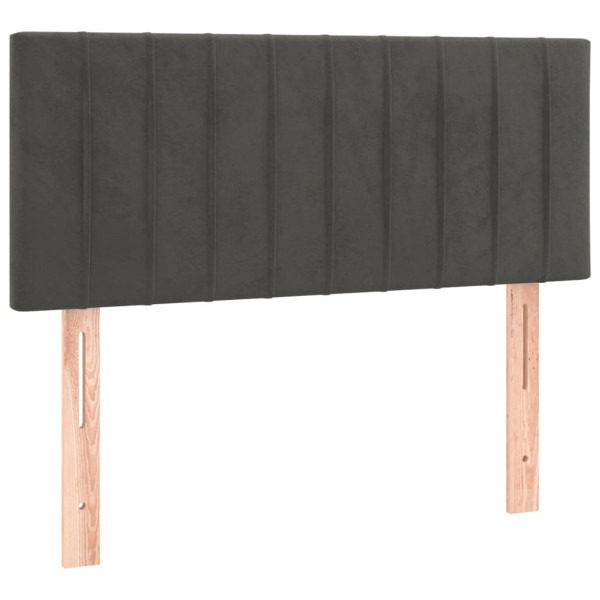 Wezgłowie Szary 100 x 5 x 78/88 cm Aksamit vidaXL 532510