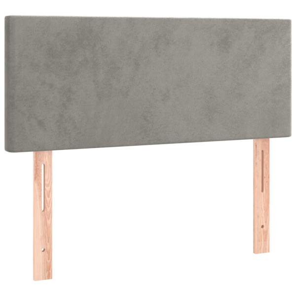 Wezgłowie Szary 100 x 5 x 78/88 cm Aksamit vidaXL 533300