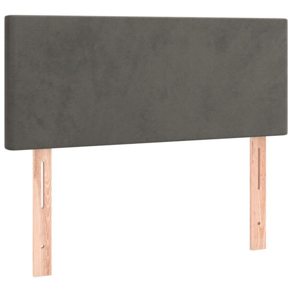 Wezgłowie Szary 100 x 5 x 78/88 cm Aksamit vidaXL 535531