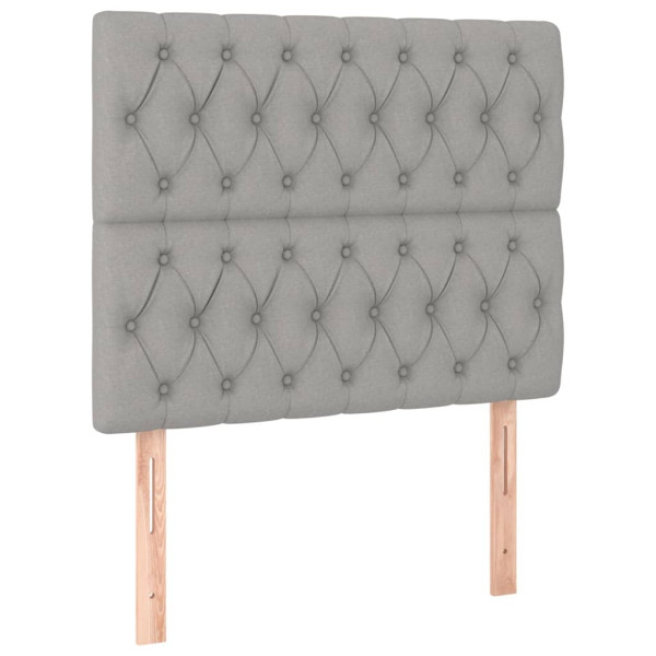 Wezgłowie Szary 100 x 7 x 118/128 cm Tkanina vidaXL 517485
