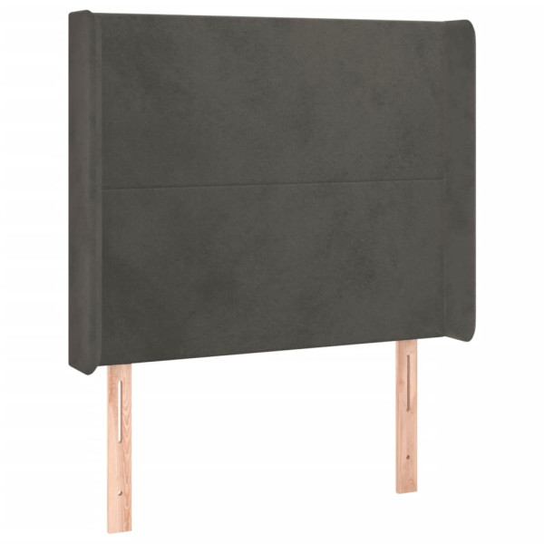 Wezgłowie Szary 103 x 16 x 118/128 cm Aksamit vidaXL 522124