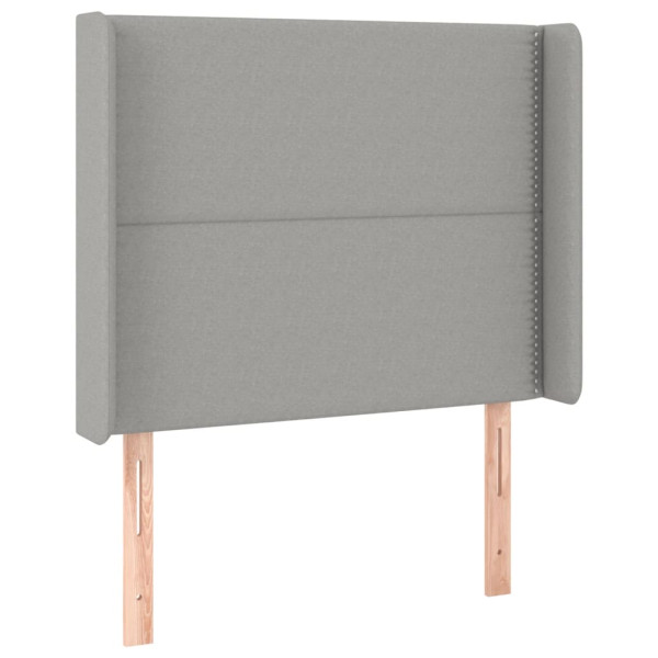 Wezgłowie Szary 103 x 16 x 118/128 cm Tkanina vidaXL 517501