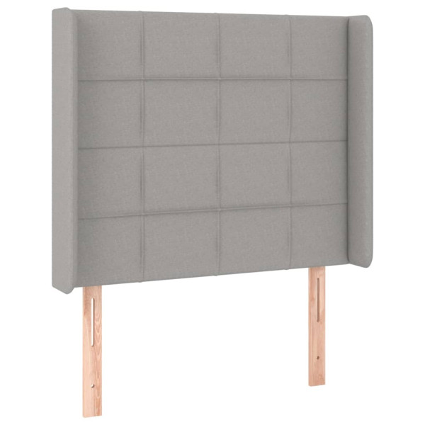 Wezgłowie Szary 103 x 16 x 118/128 cm Tkanina vidaXL 522113