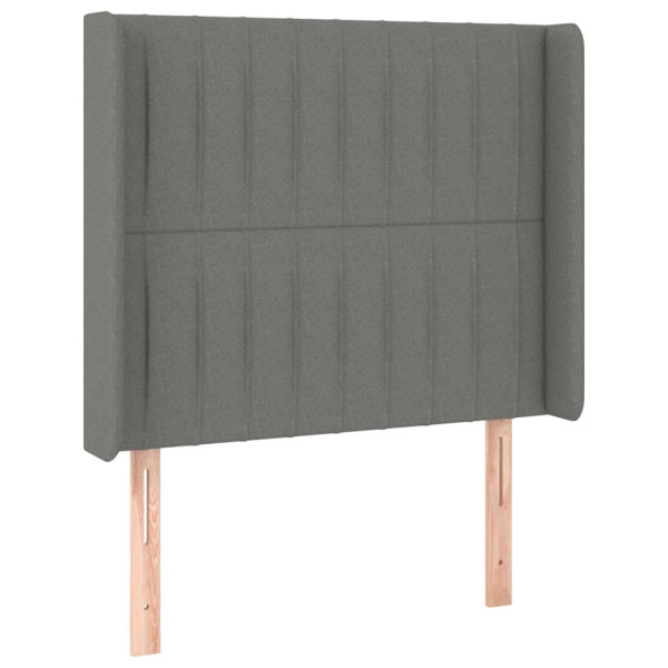 Wezgłowie Szary 103 x 16 x 118/128 cm Tkanina vidaXL 523380