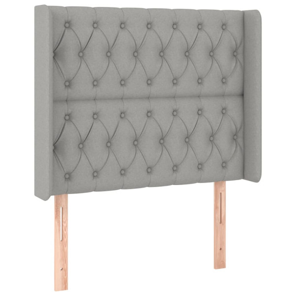 Wezgłowie Szary 103 x 16 x 118/128 cm Tkanina vidaXL 532524