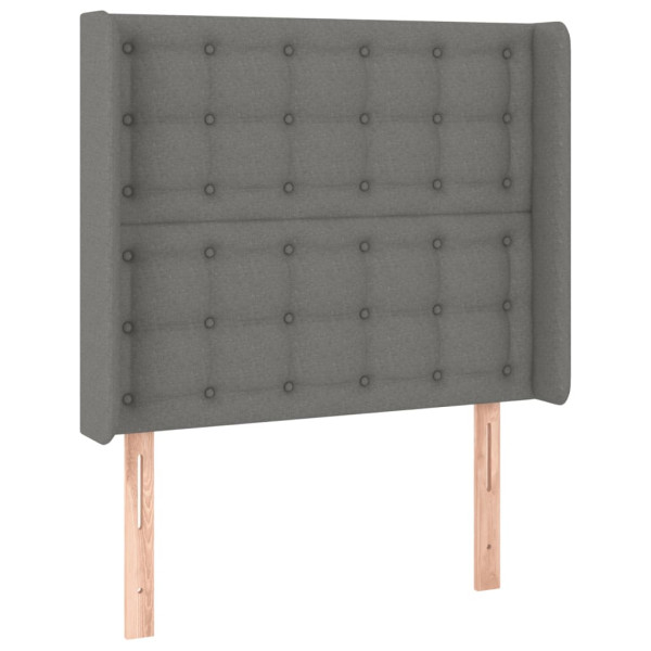 Wezgłowie Szary 103 x 16 x 118/128 cm Tkanina vidaXL 532548