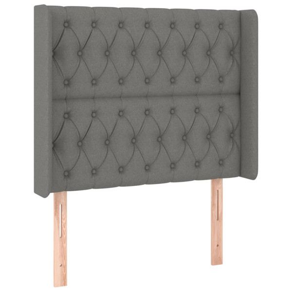 Wezgłowie Szary 103 x 16 x 118/128 cm Tkanina vidaXL 532592