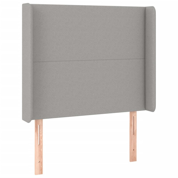Wezgłowie Szary 103 x 16 x 118/128 cm Tkanina vidaXL 532711