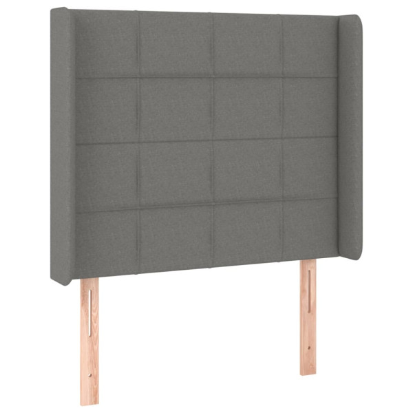 Wezgłowie Szary 103 x 16 x 118/128 cm Tkanina vidaXL 533056