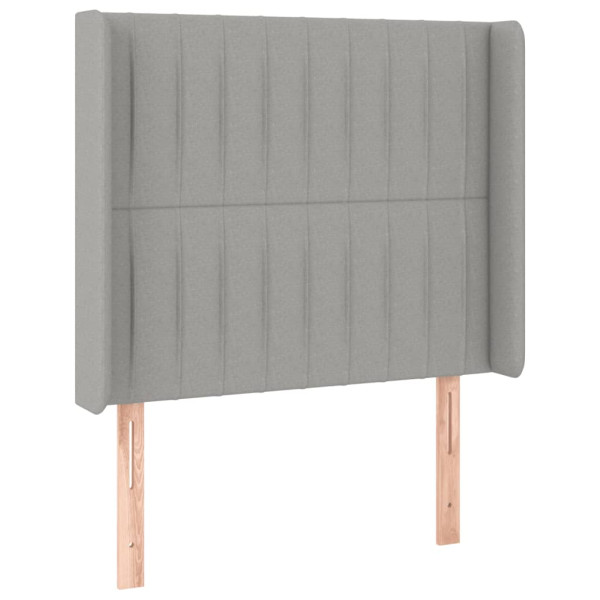 Wezgłowie Szary 103 x 16 x 118/128 cm Tkanina vidaXL 521825