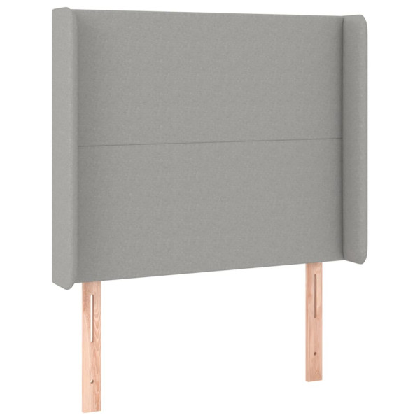 Wezgłowie Szary 103 x 16 x 118/128 cm Tkanina vidaXL 521830
