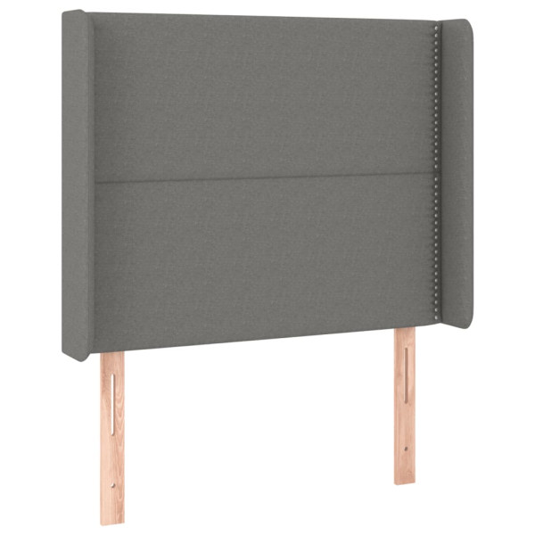 Wezgłowie Szary 103 x 16 x 118/128 cm Tkanina vidaXL 521914