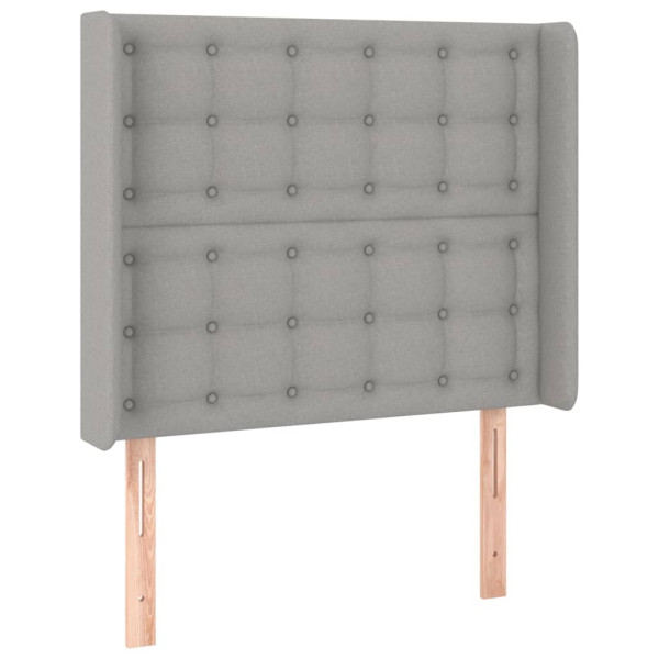 Wezgłowie Szary 103 x 16 x 118/128 cm Tkanina vidaXL 521948