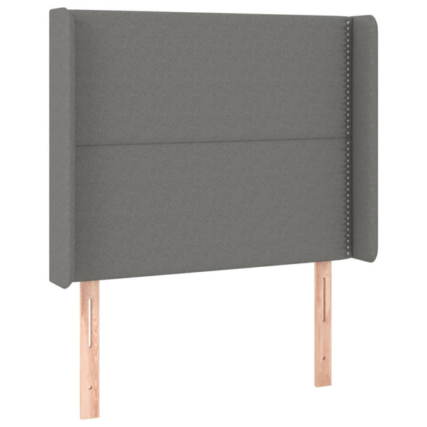 Wezgłowie Szary 103 x 16 x 118/128 cm Tkanina vidaXL 379898