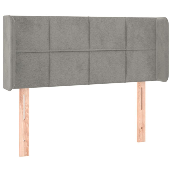 Wezgłowie Szary 103 x 16 x 78/88 cm Aksamit vidaXL 313601