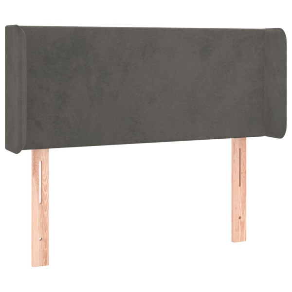 Wezgłowie Szary 103 x 16 x 78/88 cm Aksamit vidaXL 532876