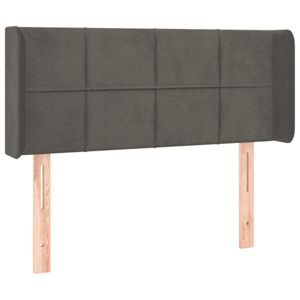 Wezgłowie Szary 103 x 16 x 78/88 cm Aksamit vidaXL 616829