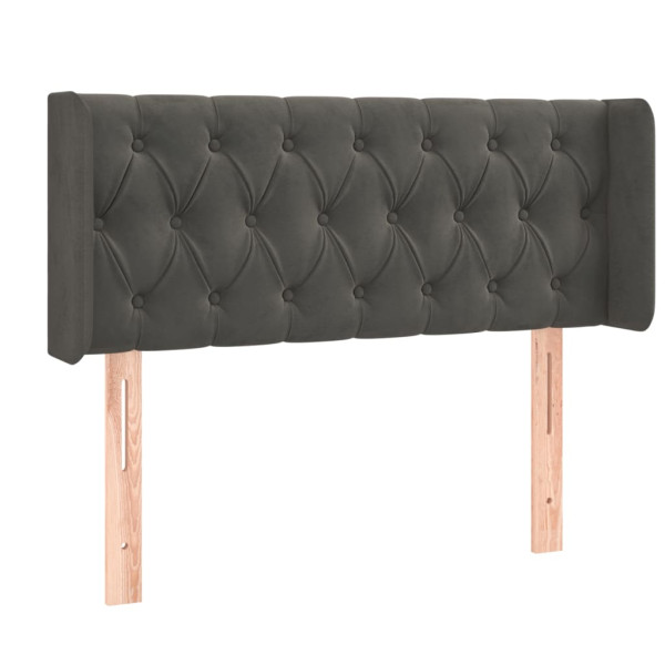 Wezgłowie Szary 103 x 16 x 78/88 cm Aksamit vidaXL 527819