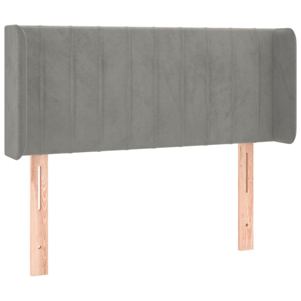 Wezgłowie Szary 103 x 16 x 78/88 cm Aksamit vidaXL 532486