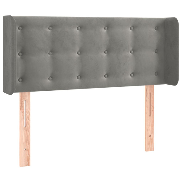 Wezgłowie Szary 103 x 16 x 78/88 cm Aksamit vidaXL 313565