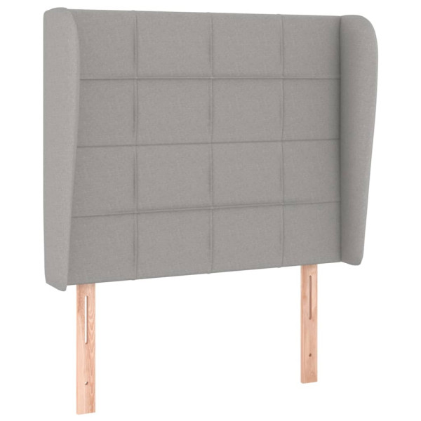 Wezgłowie Szary 103 x 23 x 118/128 cm Tkanina vidaXL 521040