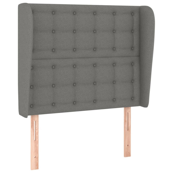 Wezgłowie Szary 103 x 23 x 118/128 cm Tkanina vidaXL 523247