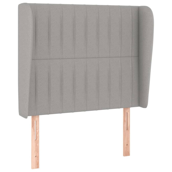 Wezgłowie Szary 103 x 23 x 118/128 cm Tkanina vidaXL 497165