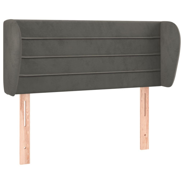 Wezgłowie Szary 103 x 23 x 78/88 cm Aksamit vidaXL 501359