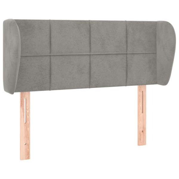 Wezgłowie Szary 103 x 23 x 78/88 cm Aksamit vidaXL 379830