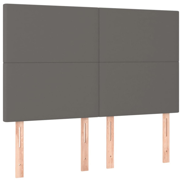 Wezgłowie Szary 144 x 5 x 118/128 cm Sztuczna skóra vidaXL 533504