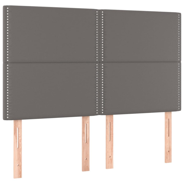 Wezgłowie Szary 144 x 5 x 118/128 cm Sztuczna skóra vidaXL 535484