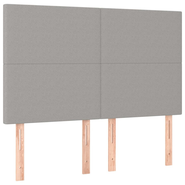 Wezgłowie Szary 144 x 5 x 118/128 cm Tkanina vidaXL 532375