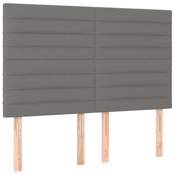 Wezgłowie Szary 144 x 5 x 118/128 cm Tkanina vidaXL 533439