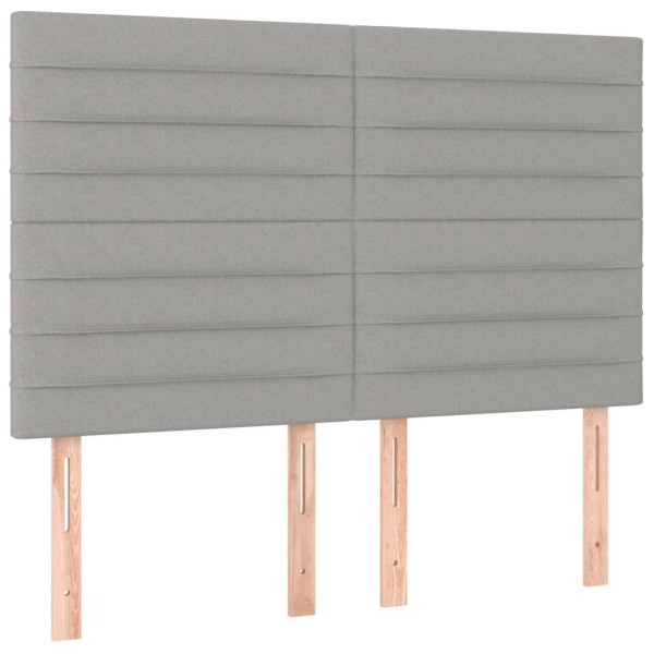 Wezgłowie Szary 144 x 5 x 118/128 cm Tkanina vidaXL 533475