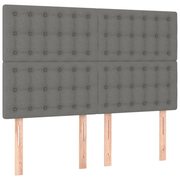 Wezgłowie Szary 144 x 5 x 118/128 cm Tkanina vidaXL 533540