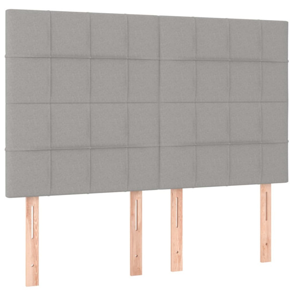 Wezgłowie Szary 144 x 5 x 118/128 cm Tkanina vidaXL 533580