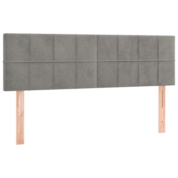 Wezgłowie Szary 144 x 5 x 78/88 cm Aksamit vidaXL 533470