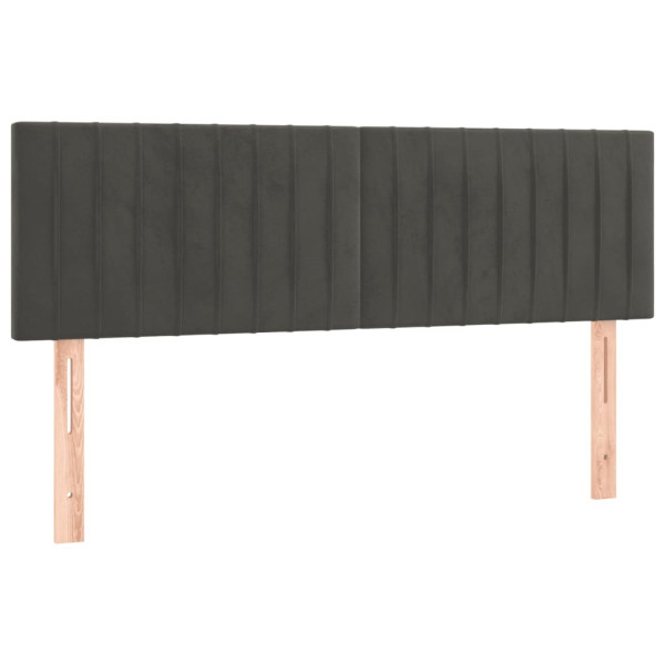 Wezgłowie Szary 144 x 5 x 78/88 cm Aksamit vidaXL 532410