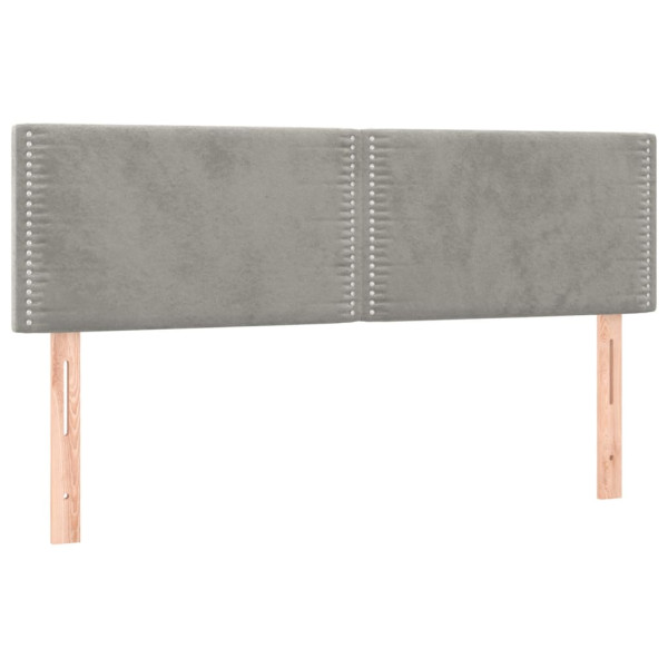 Wezgłowie Szary 144 x 5 x 78/88 cm Aksamit vidaXL 532460