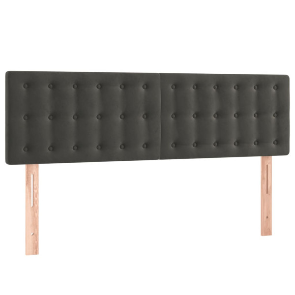 Wezgłowie Szary 144 x 5 x 78/88 cm Aksamit vidaXL 532526
