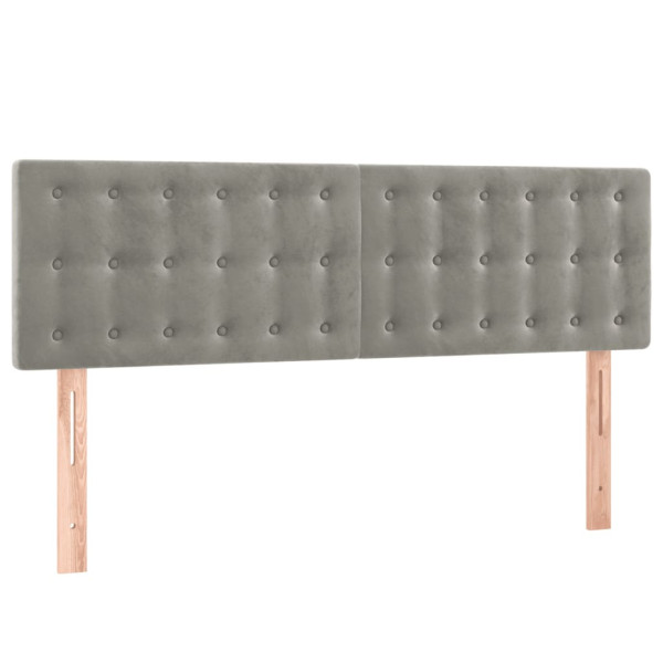 Wezgłowie Szary 144 x 5 x 78/88 cm Aksamit vidaXL 532587