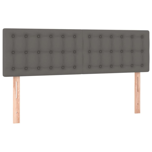 Wezgłowie Szary 144 x 5 x 78/88 cm Sztuczna skóra vidaXL 536165