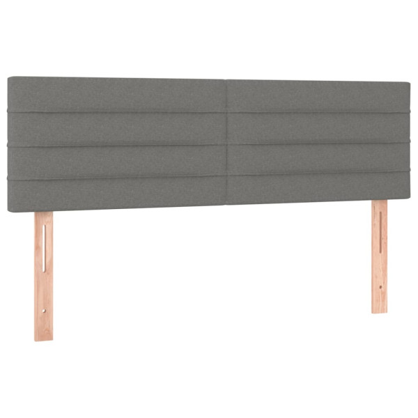Wezgłowie Szary 144 x 5 x 78/88 cm Tkanina vidaXL 523114